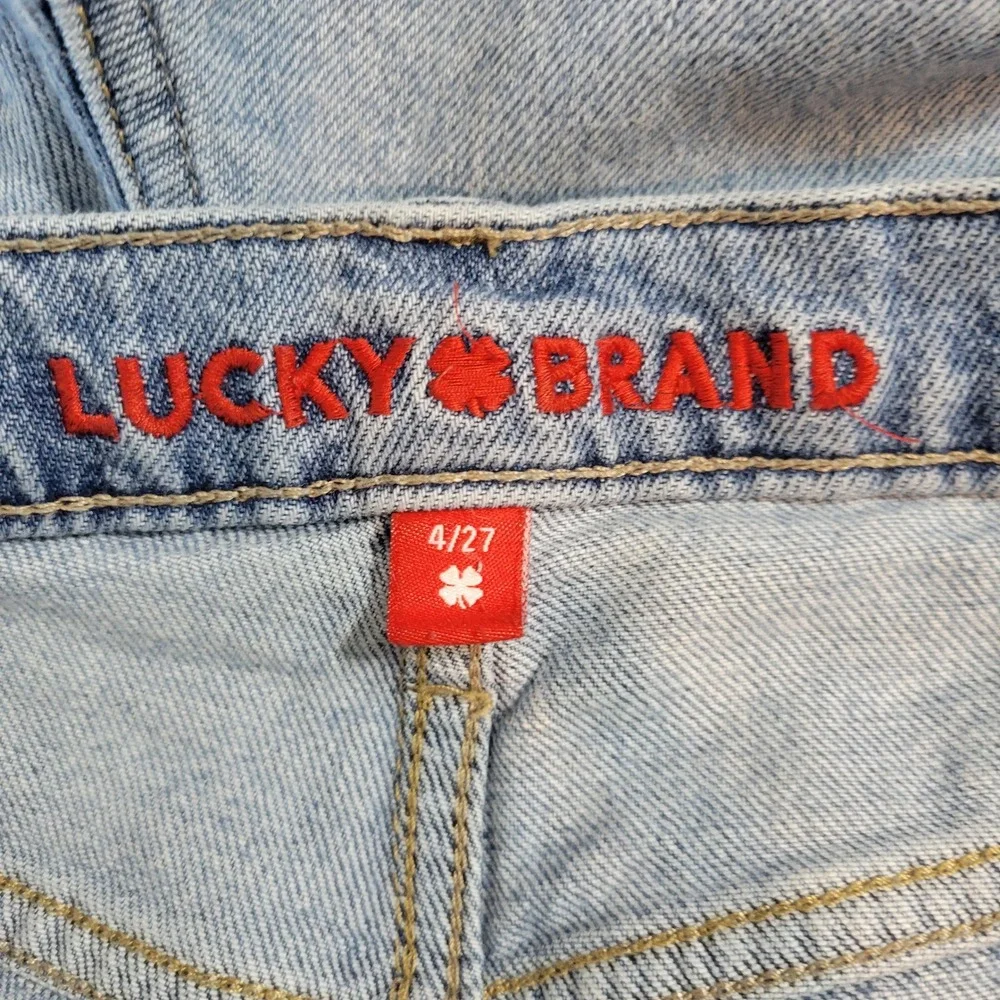 Lucky Brand Jeans Women 4/27 Floral 90s Loose High Rise Crop Denim Retro Boho